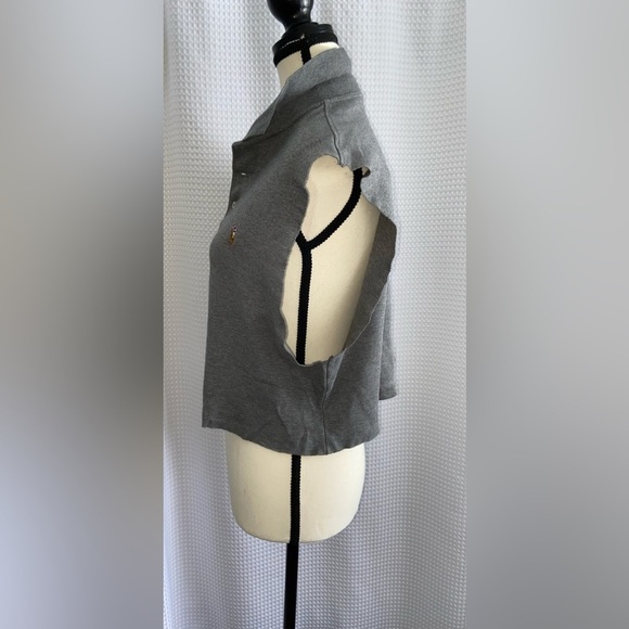 Women’s sleeveless cut off gray Ralph Lauren Polo crop top‎ size large - Picture 7 of 10